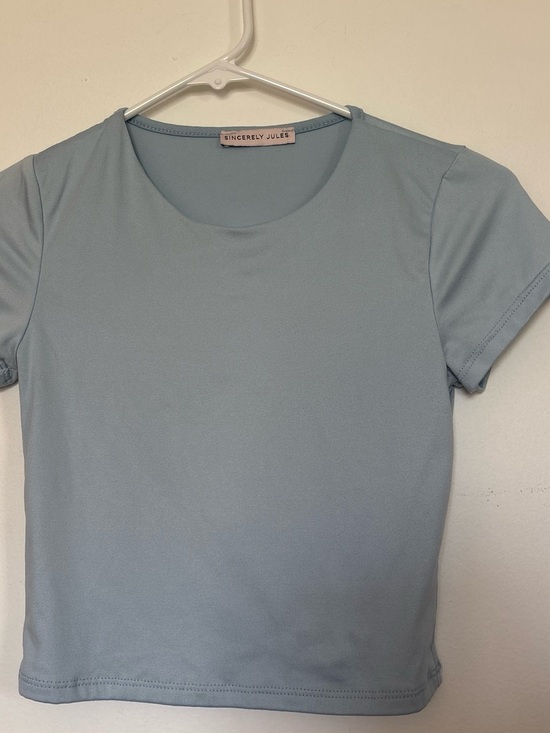 Sincerly Jules Tops - Sincerely Jules Powder Blue Short Sleeve Tee